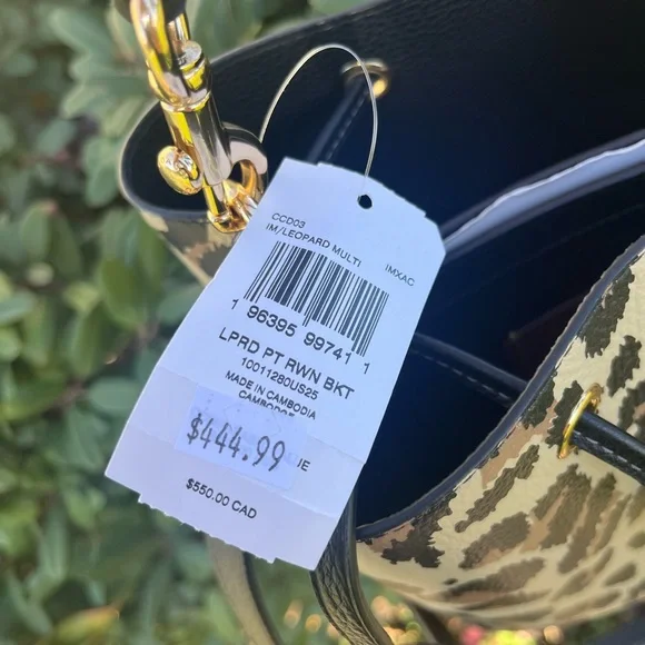 Coach Rowen Bucket Bag with Leopard Print -CCD03 - Picture 12 of 14